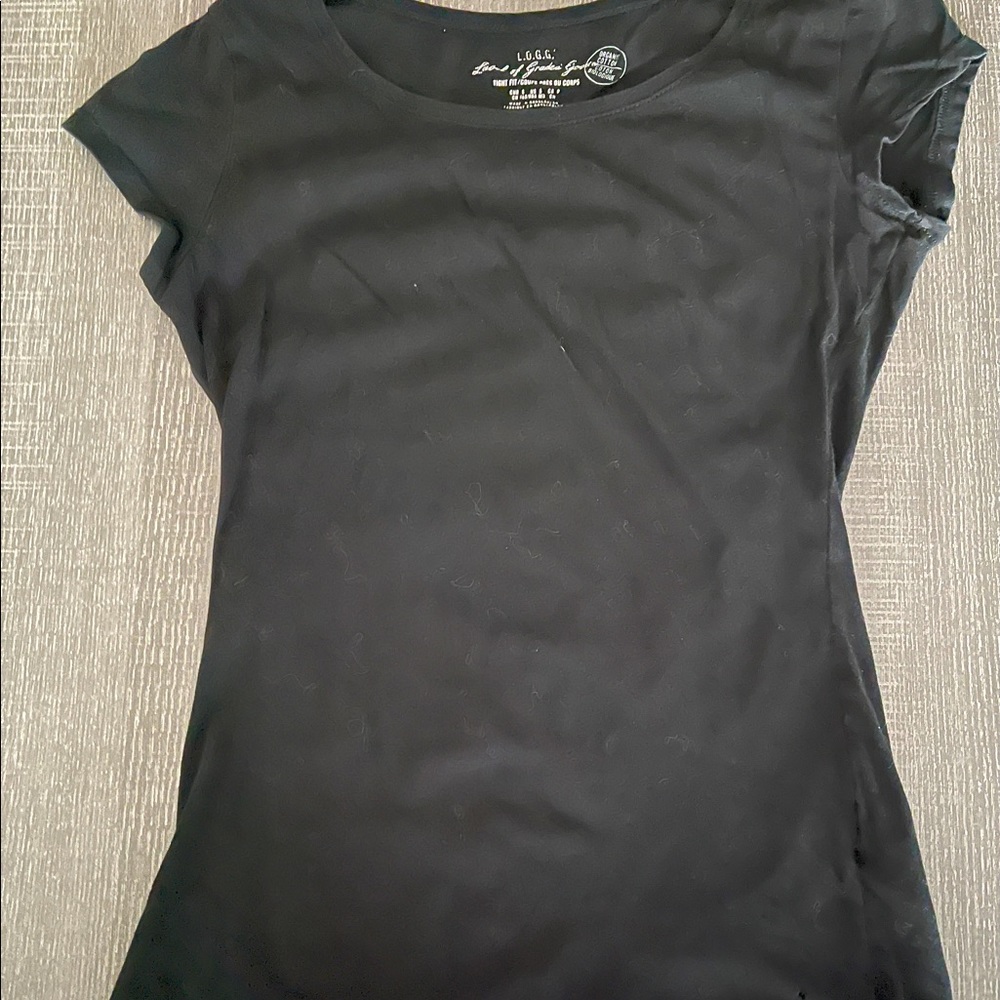 Black Cotton T-Shirt